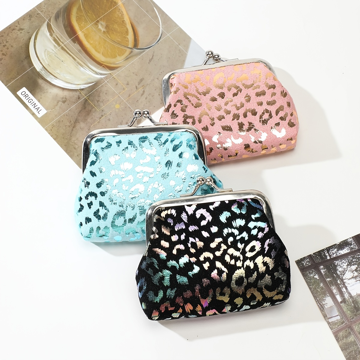 

Cute Coin Purse, Women's Stylish Kiss Lock Storage Bag For Lipstick & Hair Accessories