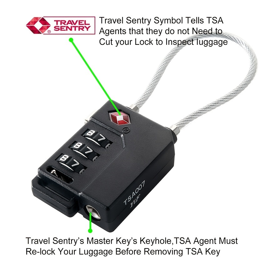 1pc Luggage Locks, Tsa Approved Locks, Luggage Suitcase Baggage Locks, Combo Lock Locks With