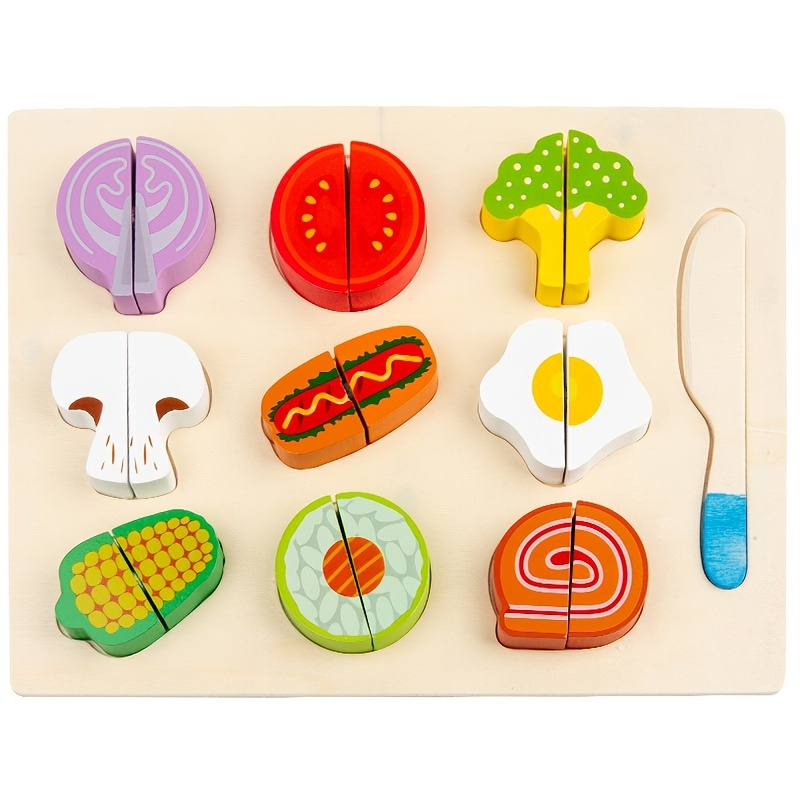 yoptote Fruits et Légumes Jouets Ustensile Cuisine en Bois Enfant Fruits à  Couper en Bois et Lègumes à Découper Motricité Fine Jeu de Jouets en Bois  Paques Cadeau Enfant Fille Garcon 2