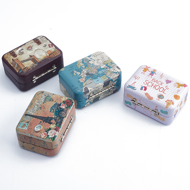 Mini Storage Tin Box Retro Suitcase Handbag Small - Temu