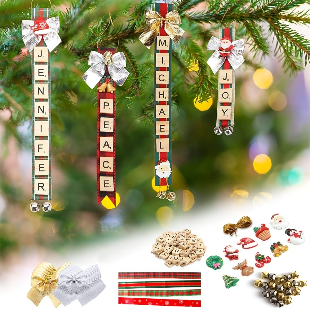 Snowflake Wooden Bead Decoration Kits (Pack of 4) Christmas Crafts