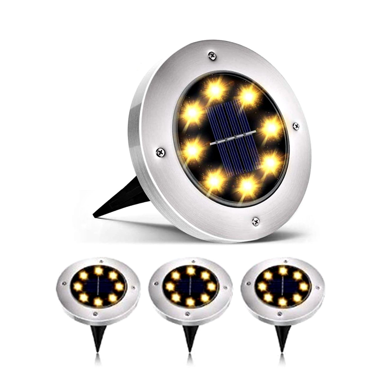 solar led puck lights