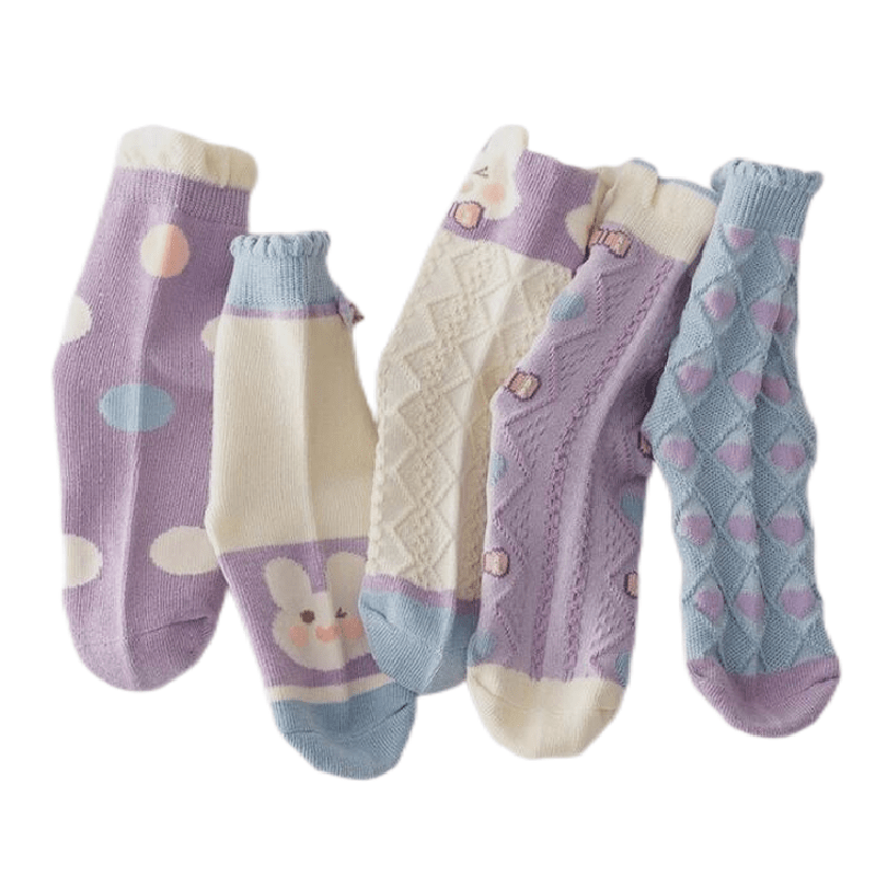 Carter's Calcetines unisex de conejo de Pascua para bebé (0-3 meses,  morado), Púrpura