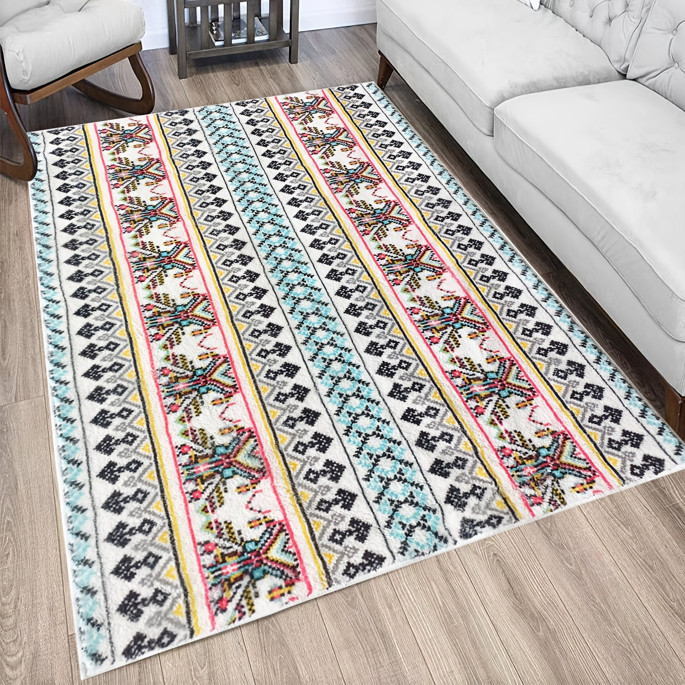 1pc Boho Area Rug, Throw Area Rug, Floor Rug, Floor Mat, Home Decor