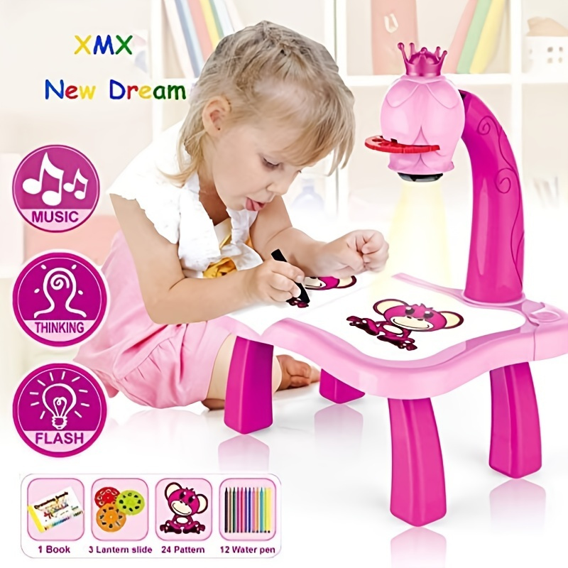 1pc Sketcher 2.0 Projector For Kids, Drawing Projector Doodle Board  Children Trace And Draw Projector Toy, Erasable Early Learning Art Toy  (product Does Not Have Battery, Need To Buy By Yourself) 