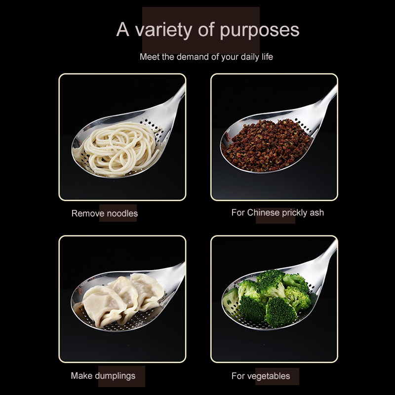 stainless steel colander skimmer slotted spoon heavy duty - Temu