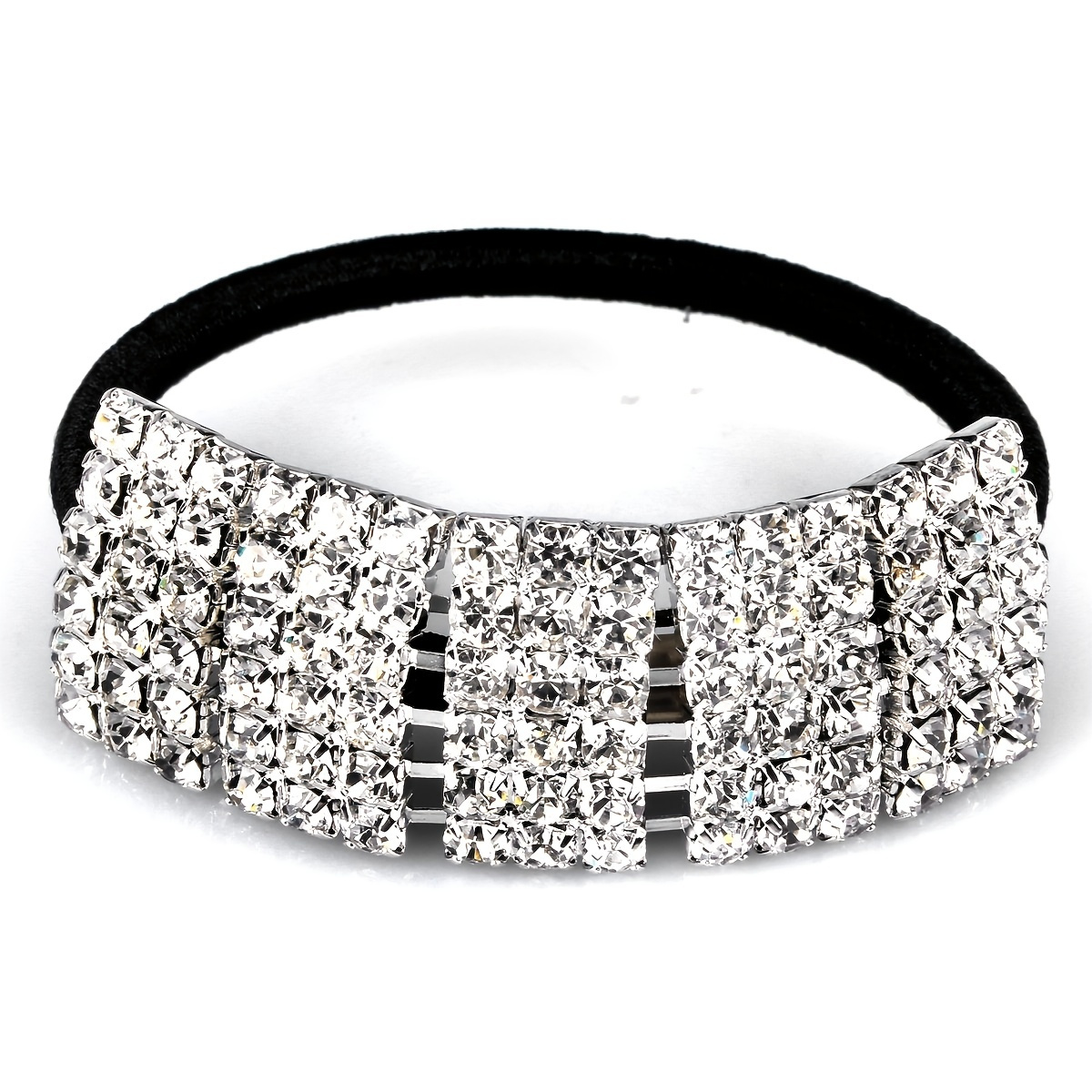 

Sparkling Rhinestone Hair Ties - Elastic Ponytail Holders For Women And - Stylish Hair Accessories For A Chic Look