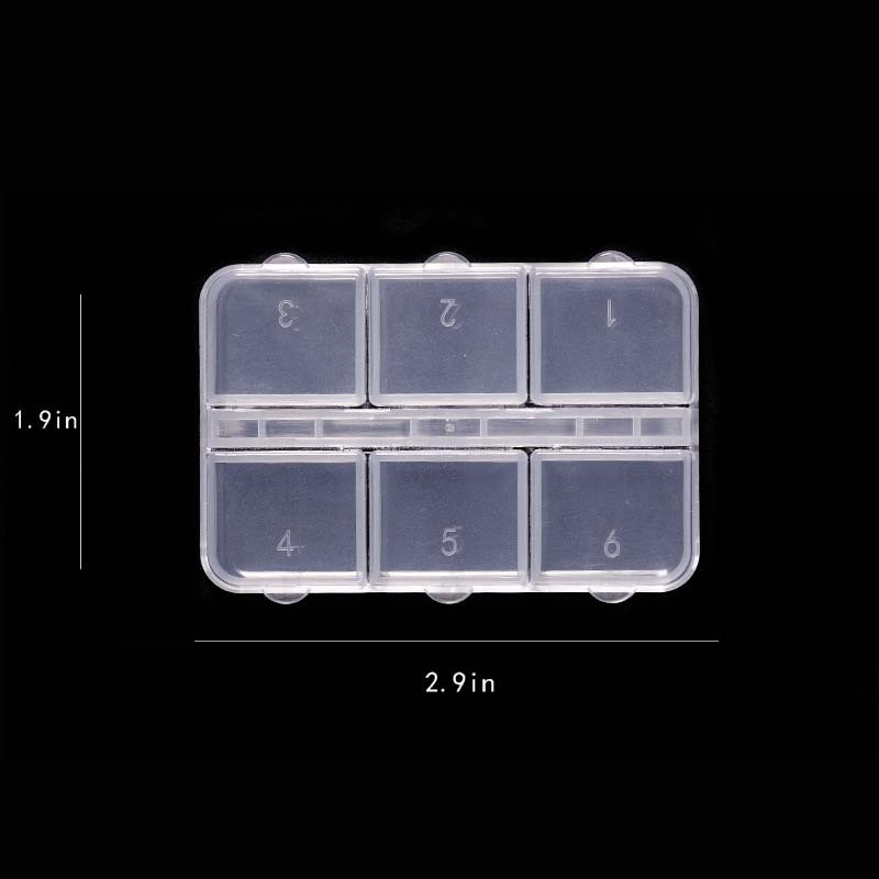 1pc 6 Grids Trinket Organizer Individually Covered Detachable Divided