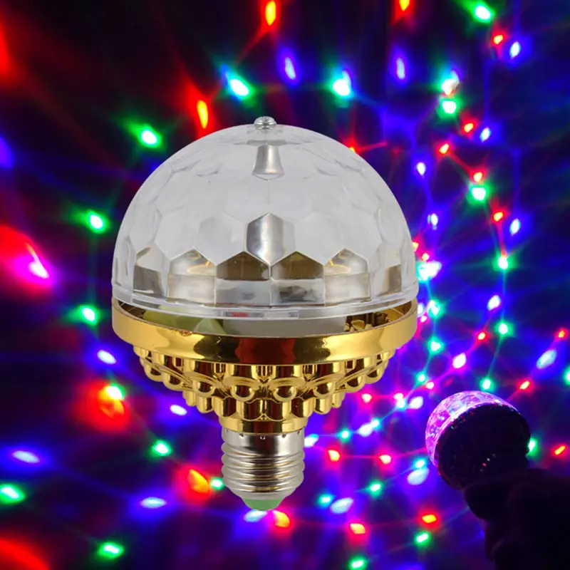 1pc E27 Led Disco Ball Colorful Rotating Bulb Party Light RGB Projection Disco Ball Lamp DJ Stage Effect Lights For Club KTV Disco