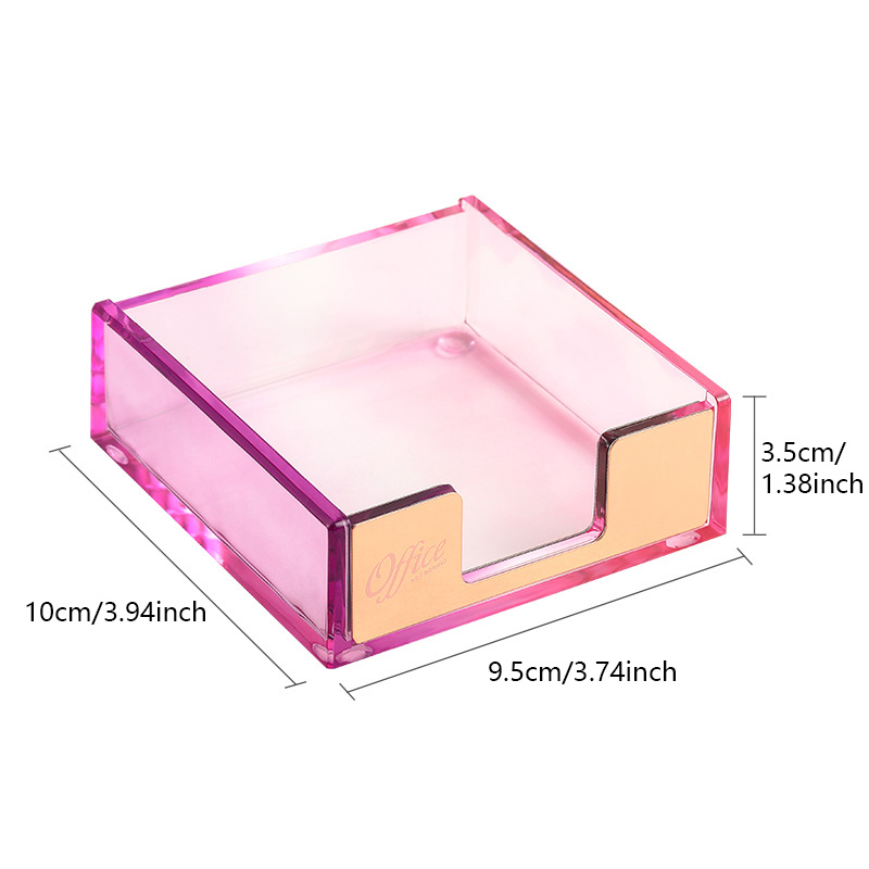 Noted by Post-it Brand Acrylic Note and Pen Tray, For 3 x 3 Pads, Clear  (TRAYNP)