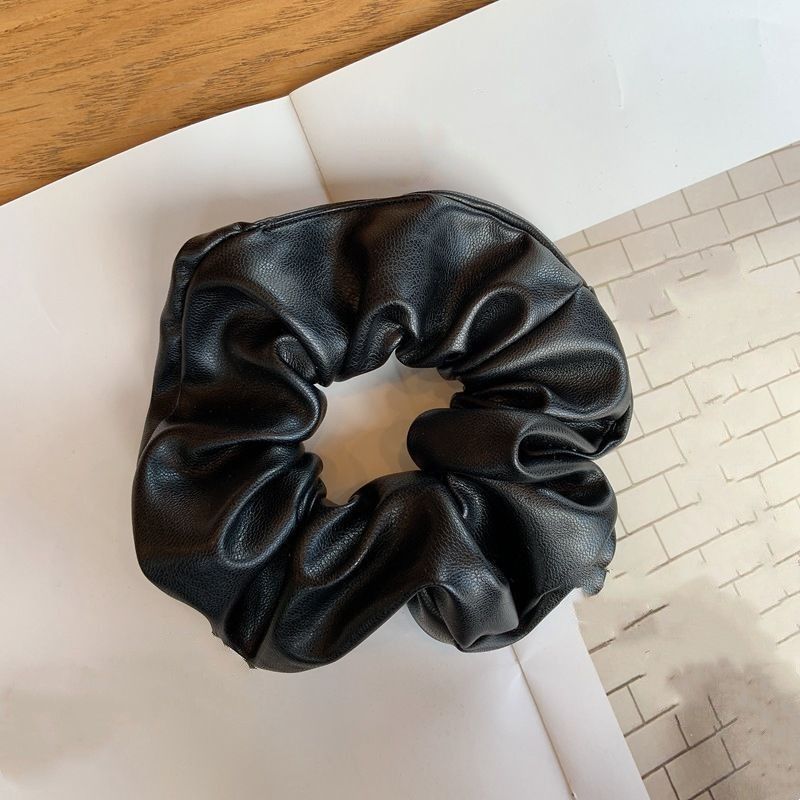 Big Hair Scrunchies For Women Girls Soft Leather Scrunchies Ponytail  Holders For Thick Hair Rubber Bands For Womens Elastic Hair Ties - Beauty &  Personal Care - Temu