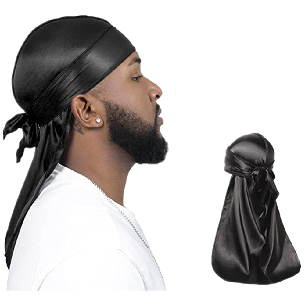 Gift Set for Men Satin Durag Du Rag Beanie-crown Hat and 