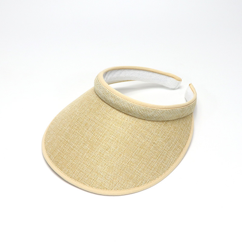 Straw Visor Hat Outdoor Sun Protection Hat for Women
