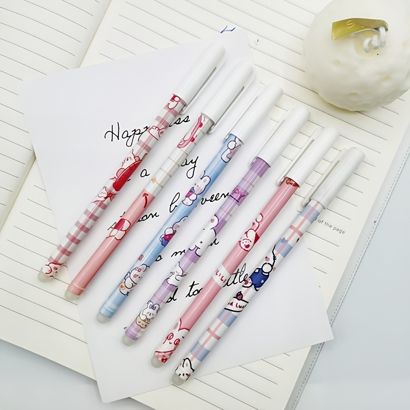 6 pcs/set Kawaii MOKA Peach Astronauts Rabbit Heat Erasable