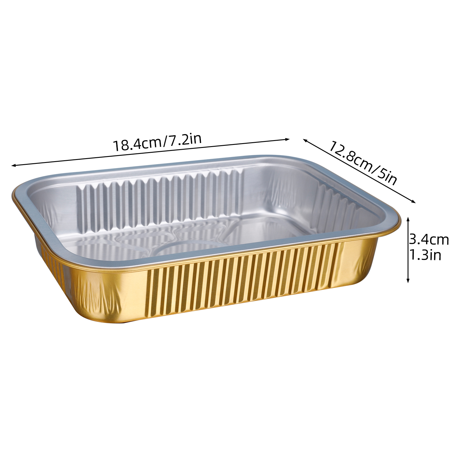 Golden Aluminum Foil Pans, Disposable Baking Pans, Thick Food