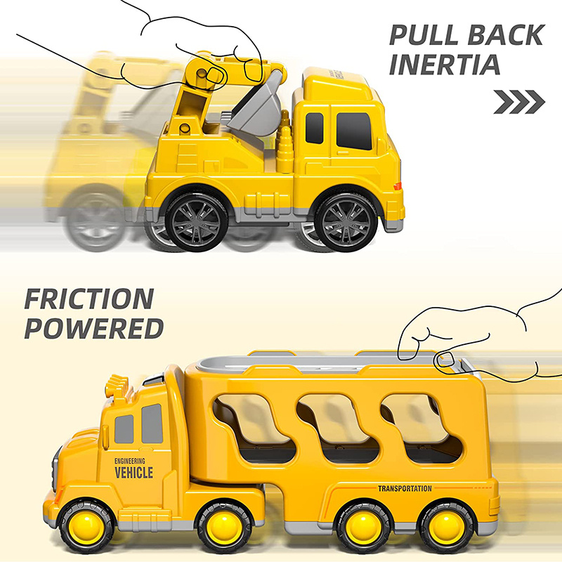 Set De 12 Coches De Construcción De Juguete | Mini Vehículos A Fricción Para Niños De 2 A 6 Años | Regalo De Cumpleaños