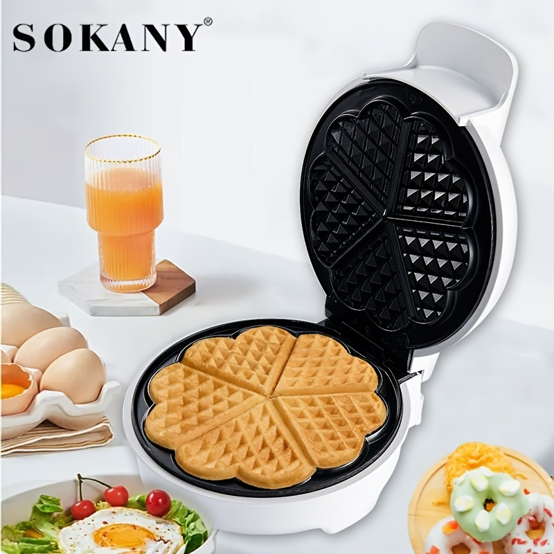  Valentines Day Heart Waffle Maker - Make 5 Heart-Shaped Waffles  for Special Breakfast- Nonstick Baker for Easy Cleanup, Electric Waffler  Griddle Iron w Adjustable Browning Control- Gift for Loved Ones: Electric