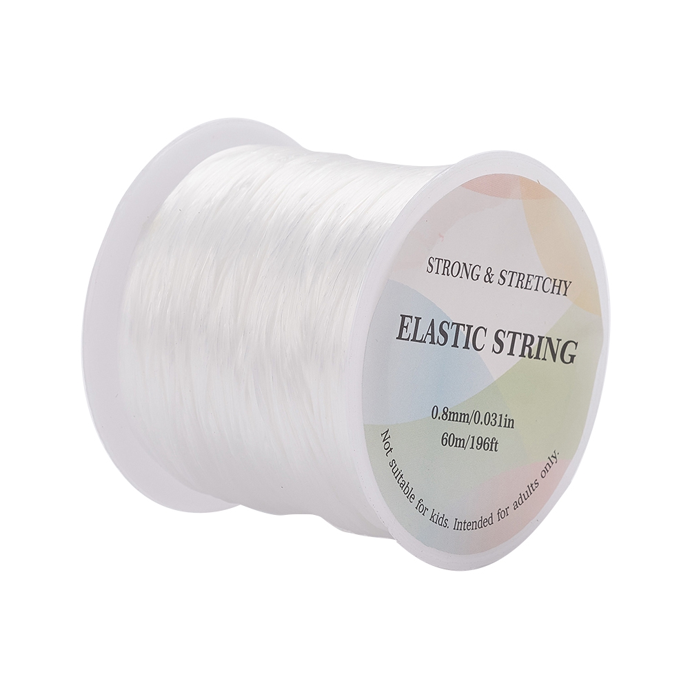 1 Roll Of 0.8mm Elastic Thread (about 60 Meters) Suitable For DIY Jewelry  Bracelet Necklace Making