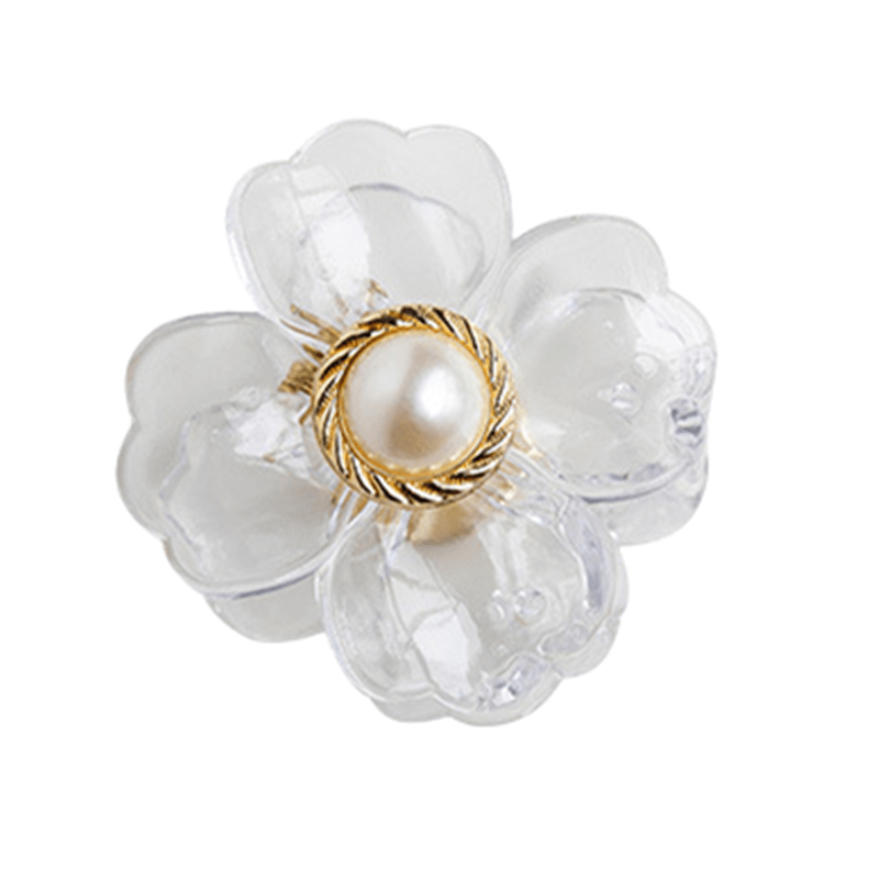 Flower Hair Clips Nonslip Sweet Faux Pearl Flower Claw Clips Hair Barrettes  Acrylic Jaw Clamps Hair Accessories For Women And Girls | Don't Miss These  Great Deals | Temu