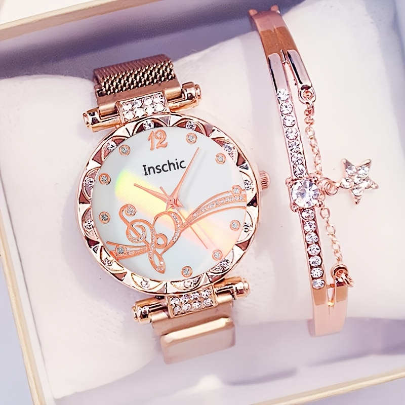 Luxury Ladies Rhinestone Boho Alloy Bracelet Watch Bracelet Fancy Women Watches  Jewelry Sophisticated And Stylish Women Watch - Temu