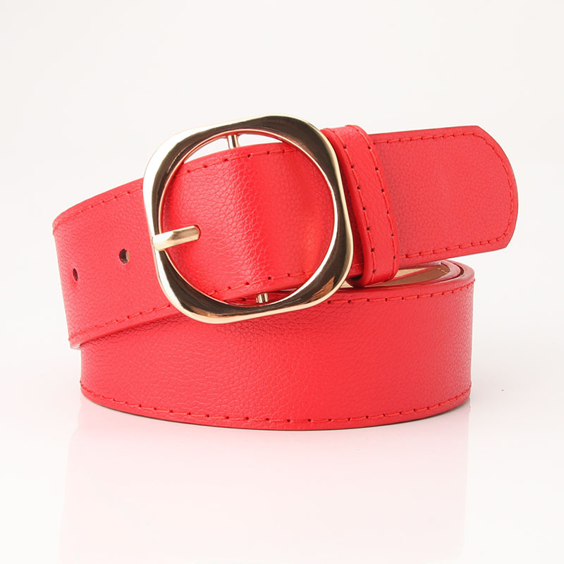 Round Buckle Belt Women Casual Dress Belt Fashion Leather Belt Waistbands  For Dresses Jeans Pants - Temu