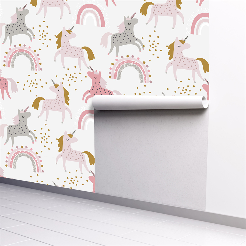 Cute Unicorn Self adhesive Wallpaper Room Removable Temu