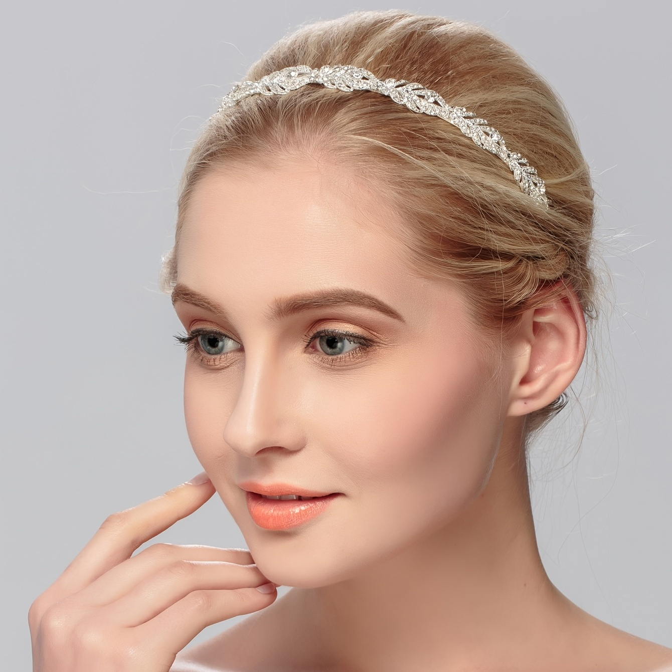 Baroque Crystal Round Tiaras And Crowns For Women Bride Vintage