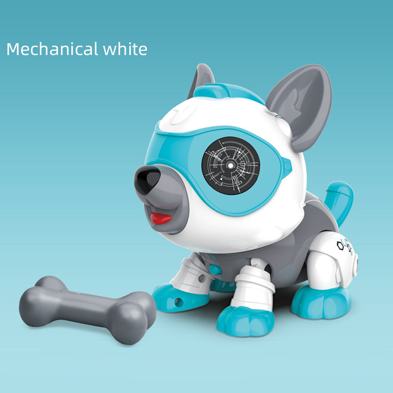 Robot Dog for Kids, DIY Stem Electronics Robotic Dog Toys with Bone Magnetic Voice Touch Control, Smart Pet Robot Toys ACT Like Real Dogs, Interactive