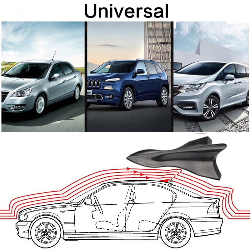 Universal ABS Auto Dach Haifischflossen Spoiler Flügel Kit Vortex Generator  Roof Shark Flossen Spoiler