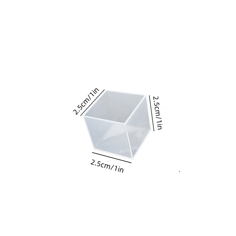 Transparent Square Cube Silicone Mould Crystal Epoxy Resin Molds DIY Craft  