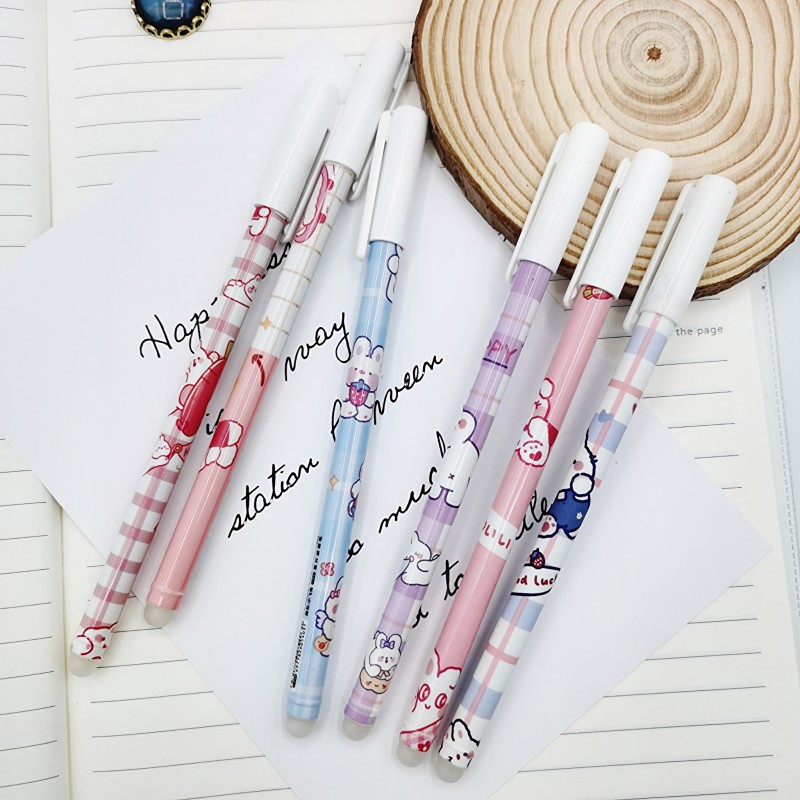 6Pcs Sanrio erasable pen kawaii gel pens korean stationery