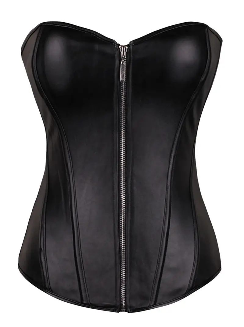 Plus Size Coachella Elegant Corset Women's Plus Zipper Frill - Temu Canada