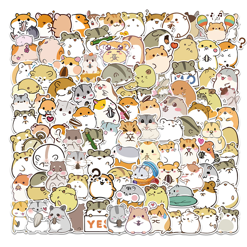 Small Hamster Cartoon Graffiti Stickers Cute Girly Style - Temu