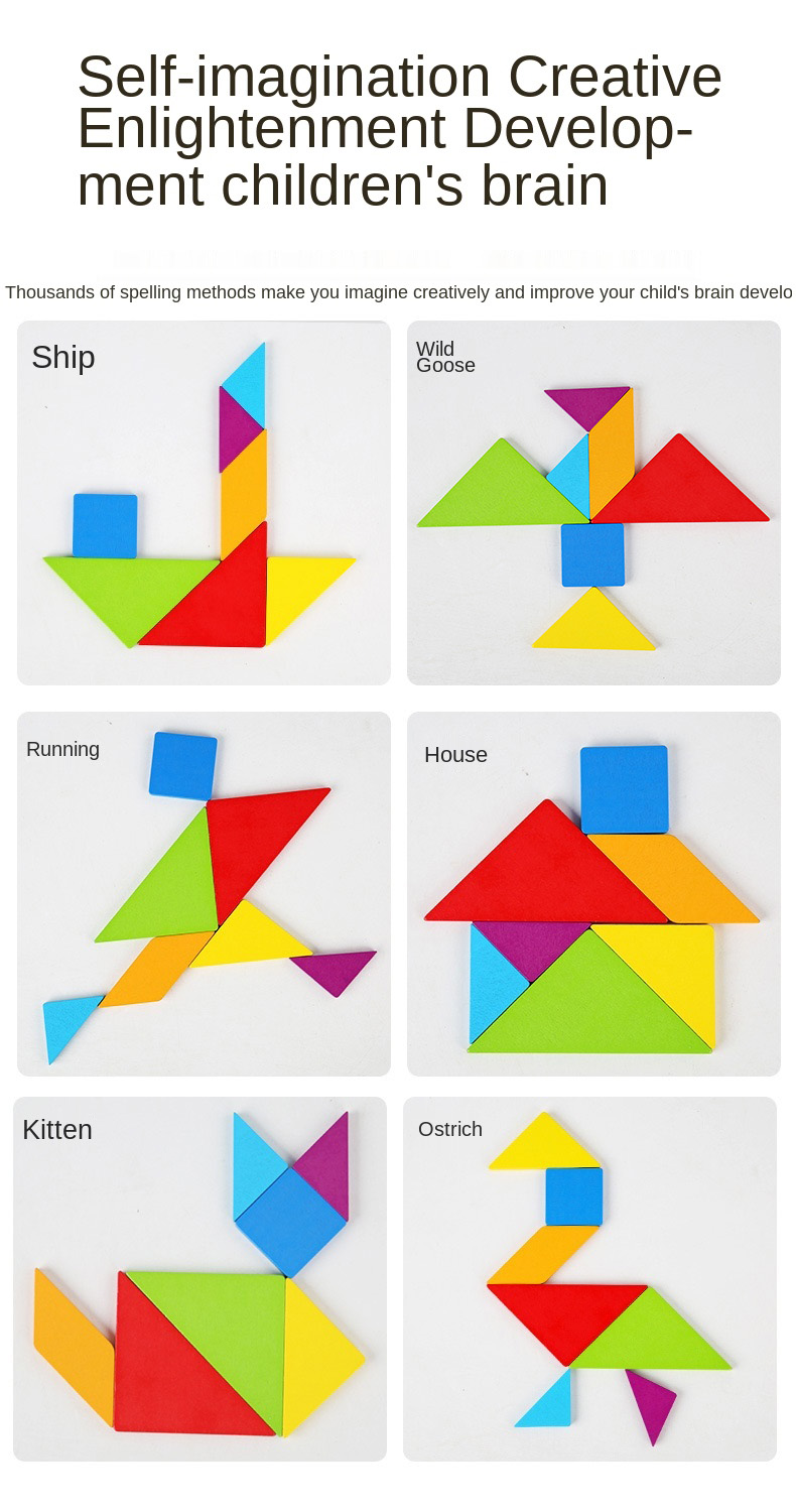 Hotgod Puzzle in legno Tetris Puzzle esagonale per bambini Tangram Jigsaw  Puzzle, regalo educativo Montessori per bambini e adulti – Giochi e  Prodotti per l'Età Evolutiva