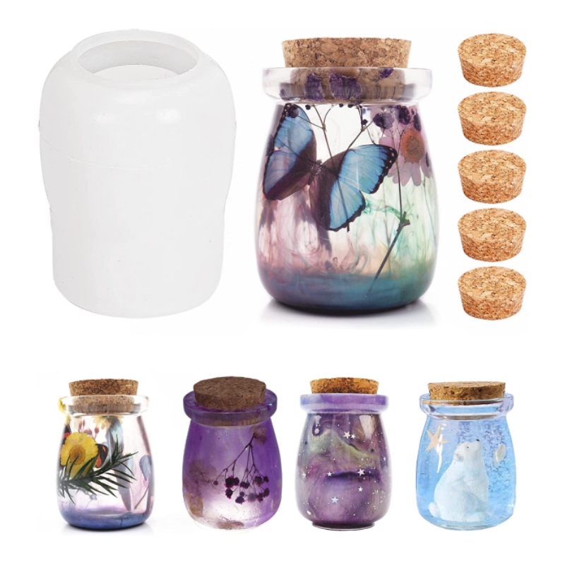 1 Set Diy Crystal Resin Drop In Canister Bottle Silicone Mold Diy Accessories Trendy Accessories Hand Craft