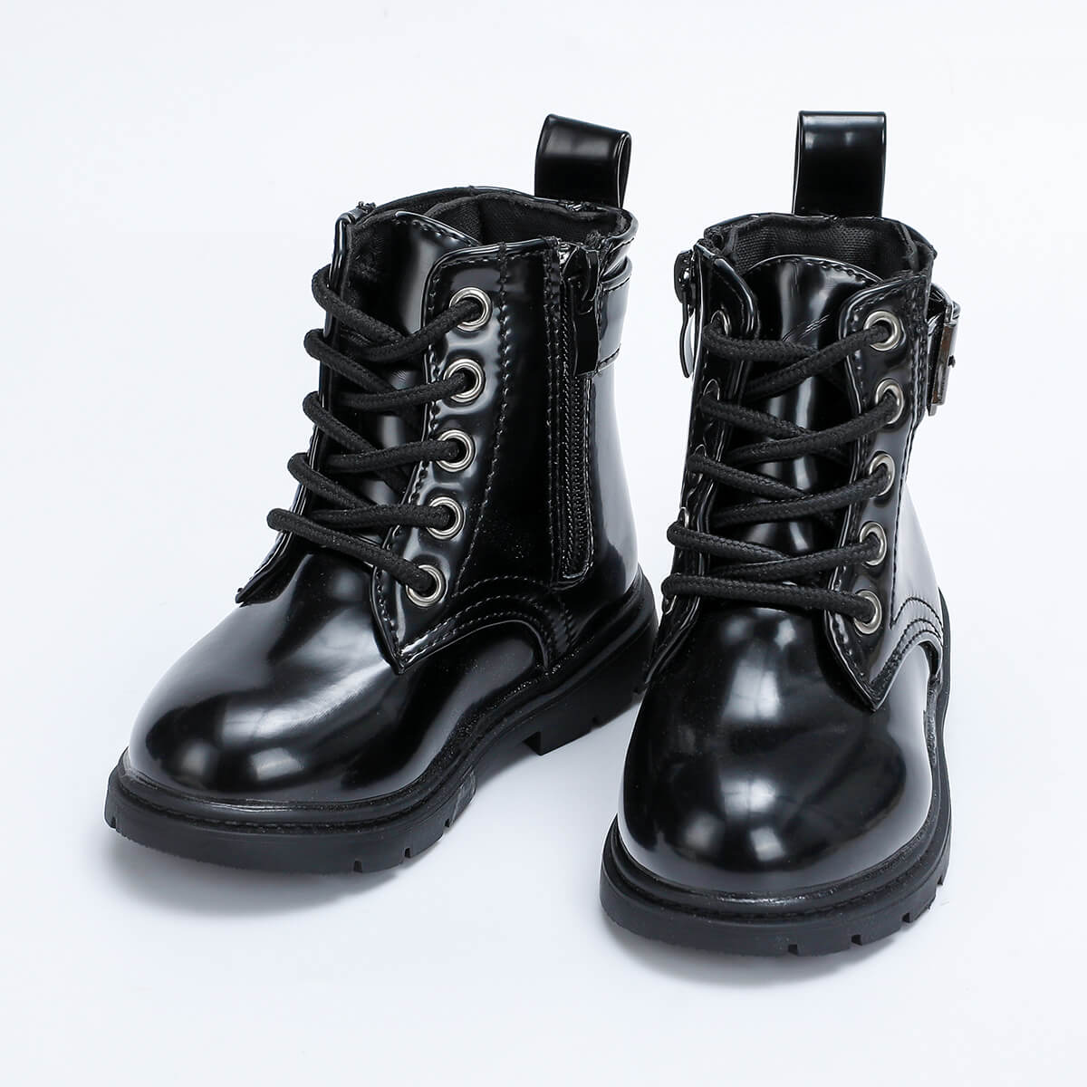 Kids black combat on sale boots