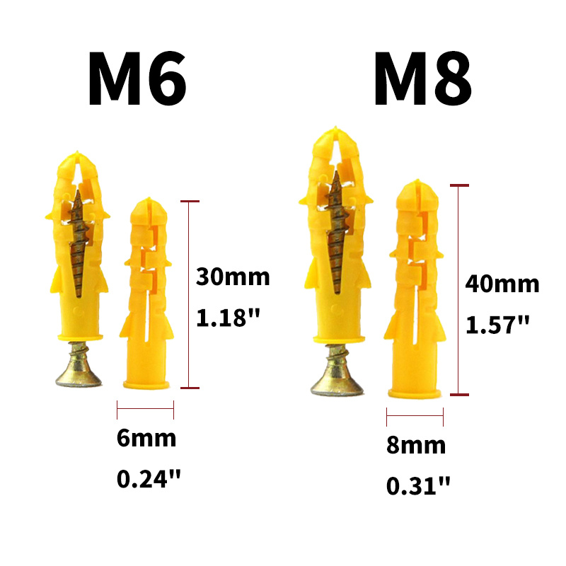 Aimunok Drywall Anchor Screw Assortment Kit 50 Plastic Wall Temu
