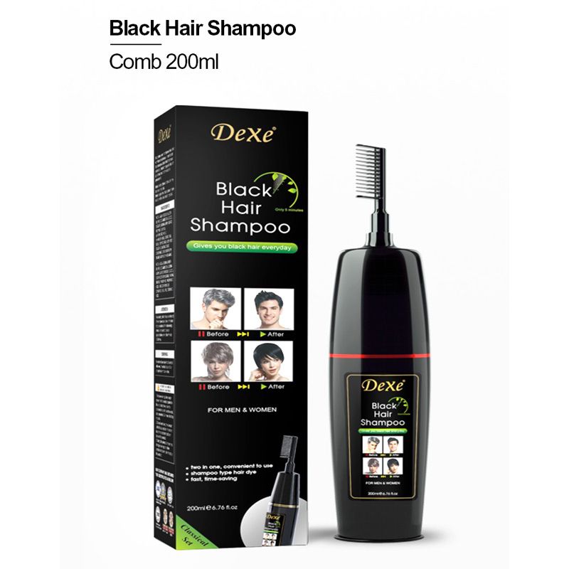Black Hair Shampoo Comb For Gray Hair Black Hair Dye Shampoo Semi Permanent  Hair Color Shampoo For Men And Women | High-quality & Affordable | Temu
