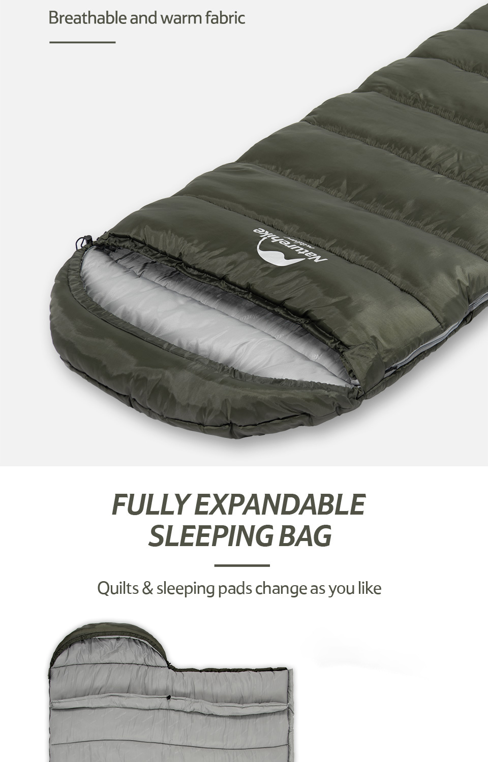 Tentock Súper Cálido Saco de Dormir de Plumas Rectangulares Impermeable  Ultraligero Saco de Dormir para Acampar Viaje Senderismo 4 Estaciones