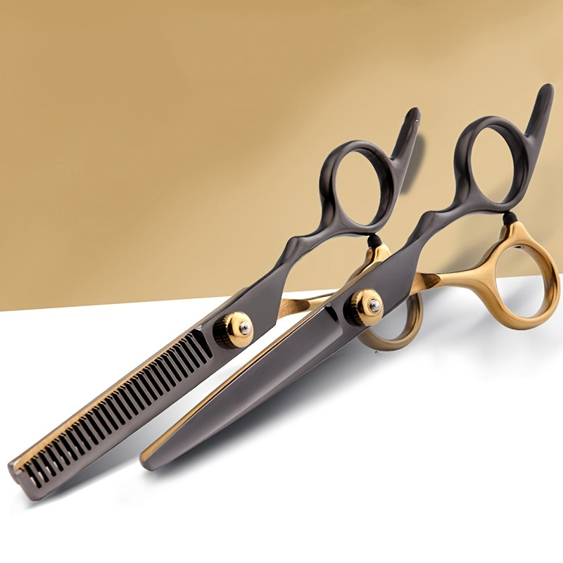 Professional Black Gold Hairdressing Teeth Scissors Stainless Steel Barber  Hair Cutting Sets Salon Multifunctional Thinning Straight Shears Tools for