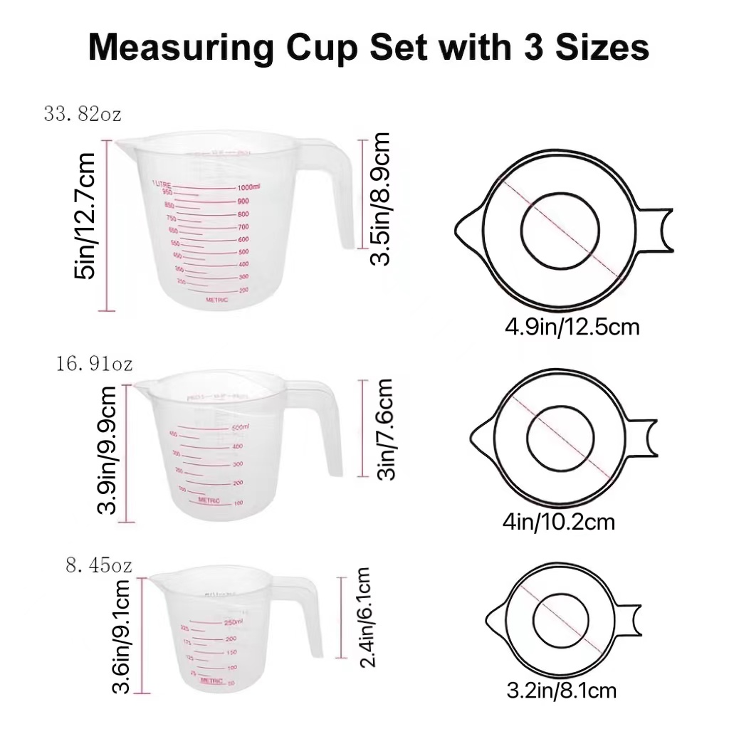 Plastic Measuring Cup Bpa Free Measuring Cup Spout Handle Temu