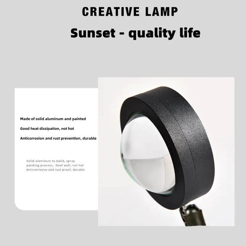 USB 16 Color Changing Sunset Light Projector 360 Degree Rotating Decorative Floor Lamp Night Light