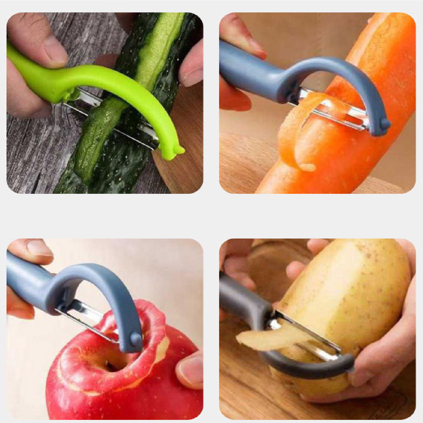 3pcs Vegetable Peeler, Multi-functional Stainless Steel Fruit Vegetable  Potato Peeler, Kitchen Tool, 6.6x1.6