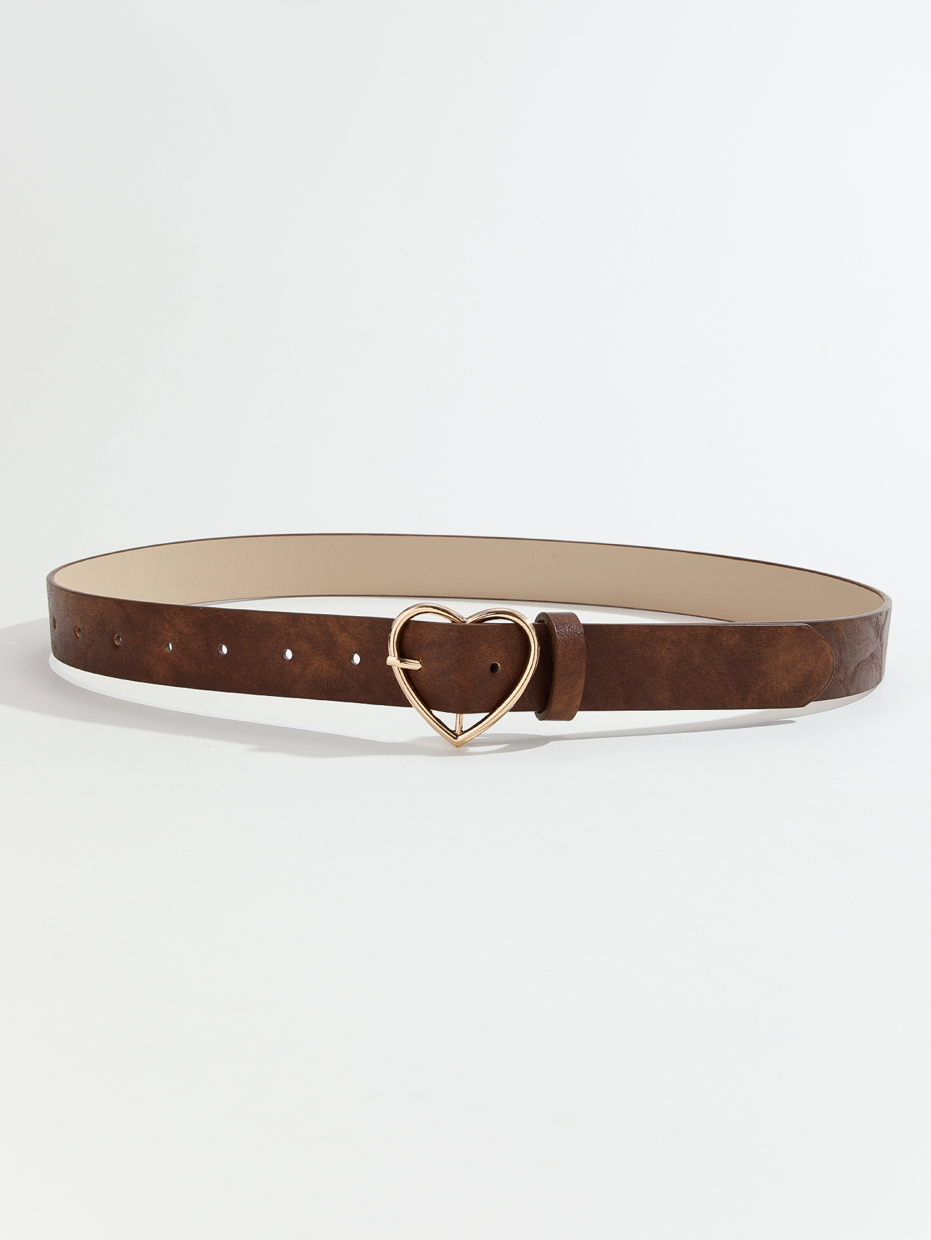 Faux leather belt with heart buckle - pull&bear