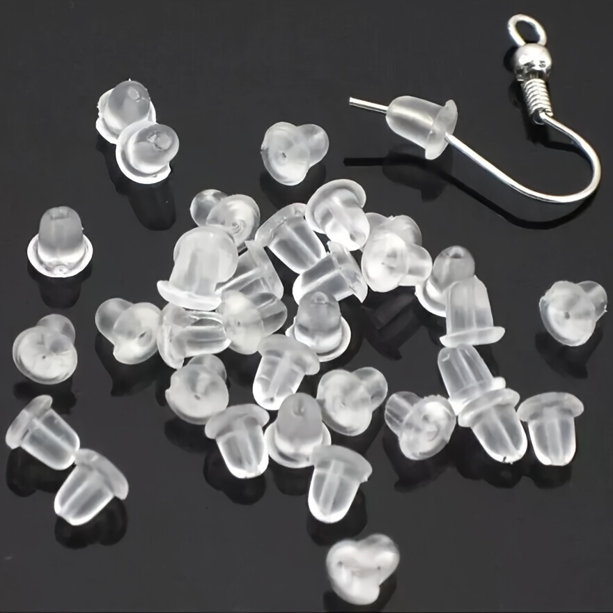 700Pc Earring Backs for Studs Rubber Clear Earring Backs Silicone