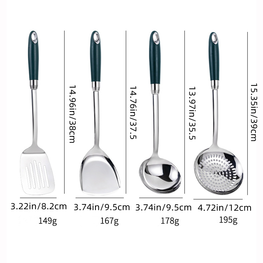 Durable 304 Stainless Steel Spatula Spoon Colander Perfect Temu
