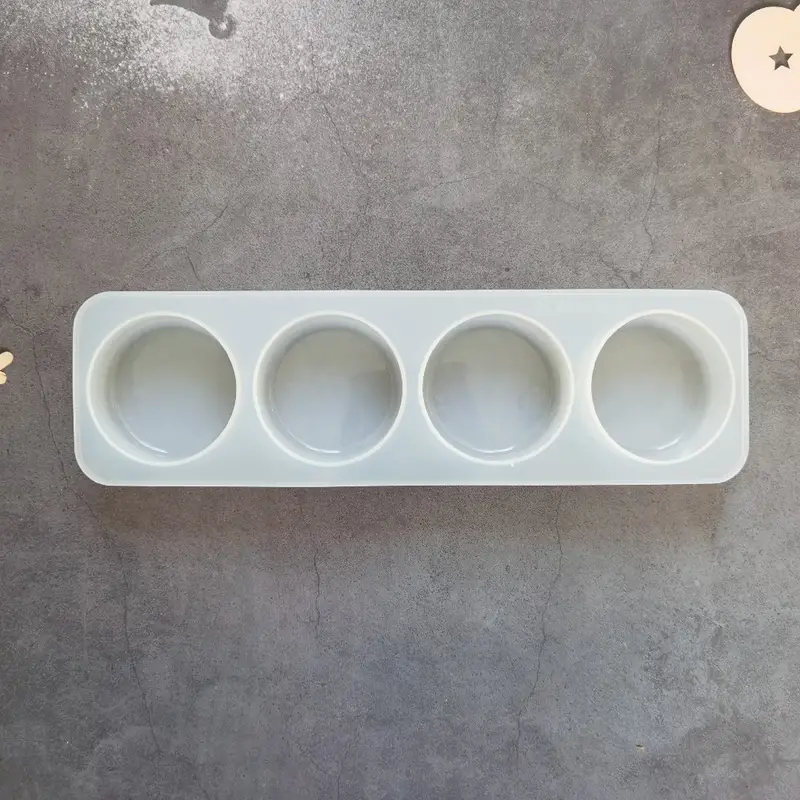 4 Cavity Silicone Round Soap Mold Handcraft Diy Soap Mold - Temu