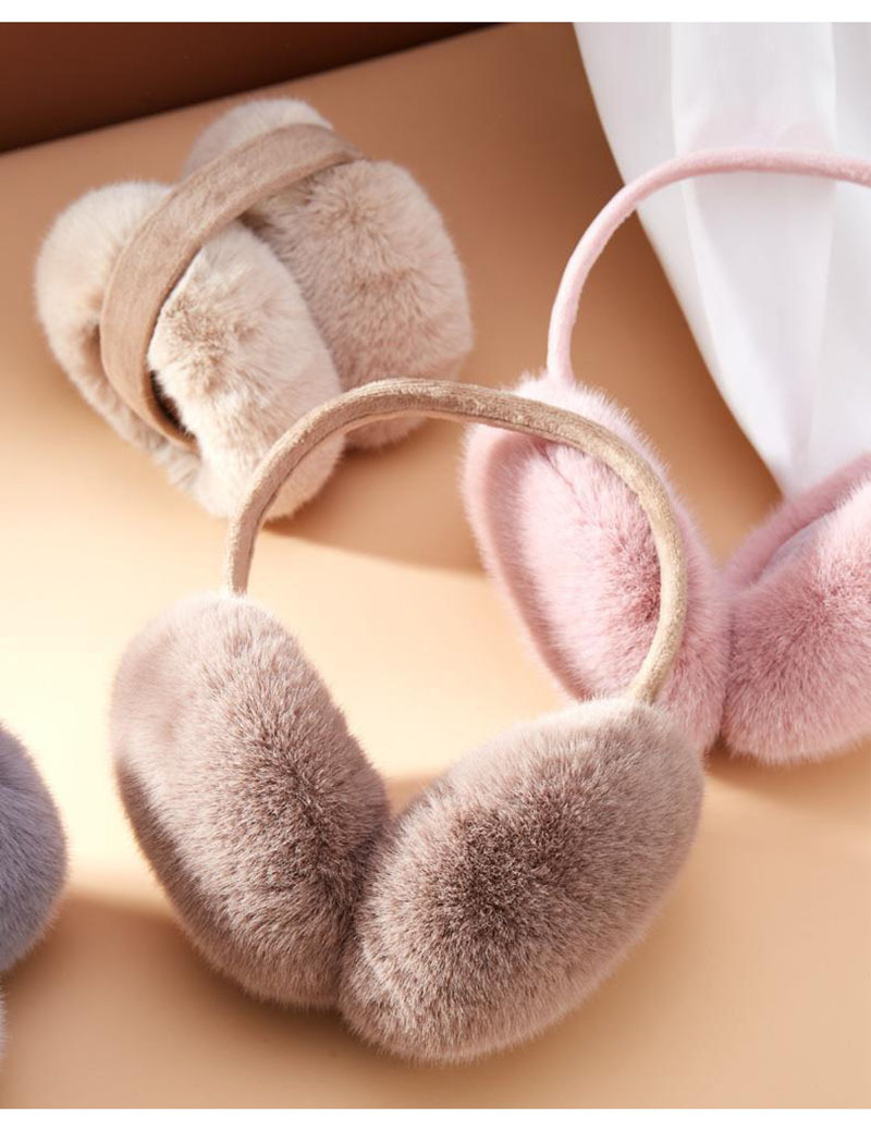 Winter Fleece Furry Ear Warmers Earmuffs Foldable Earmuffs for Cold Weather details 4