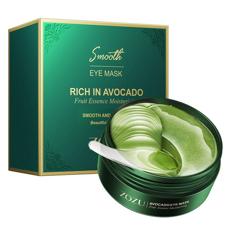 Avocado Eye Mask Moisturizing Eye Mask, Under Eye Patches - 60 Pcs Eye Mask Pure Gold Reduce The Look Of Aging Hyaluronic Acid Under Eye Mask For Dark Circles, Puffiness & Wrinkles