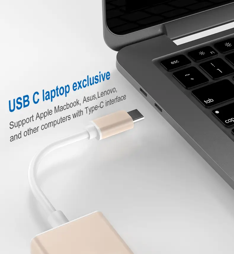 adaptador usb-c a vga, aleación de aluminio, convertidor usb 3.1 tipo c (thunderbolt 3) a vga, acabado de superficie , sin cargar, sin batería, compatible con , macbook, 2018, dell xps 13/15, y más detalles 5